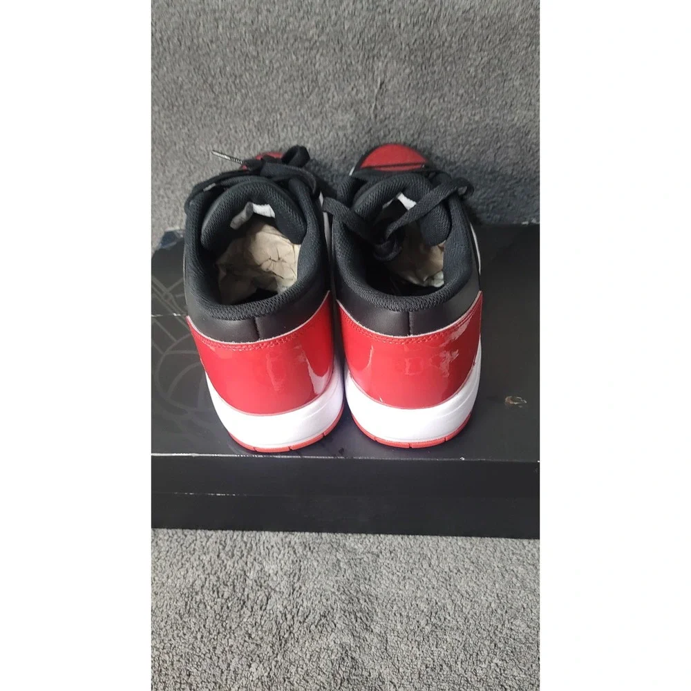 Jordan Nu Retro 1 Low Bred Black Varsity Red White DV5141-006 Mens Size 10